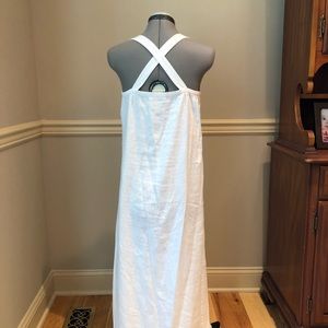 White linen J Crew dress